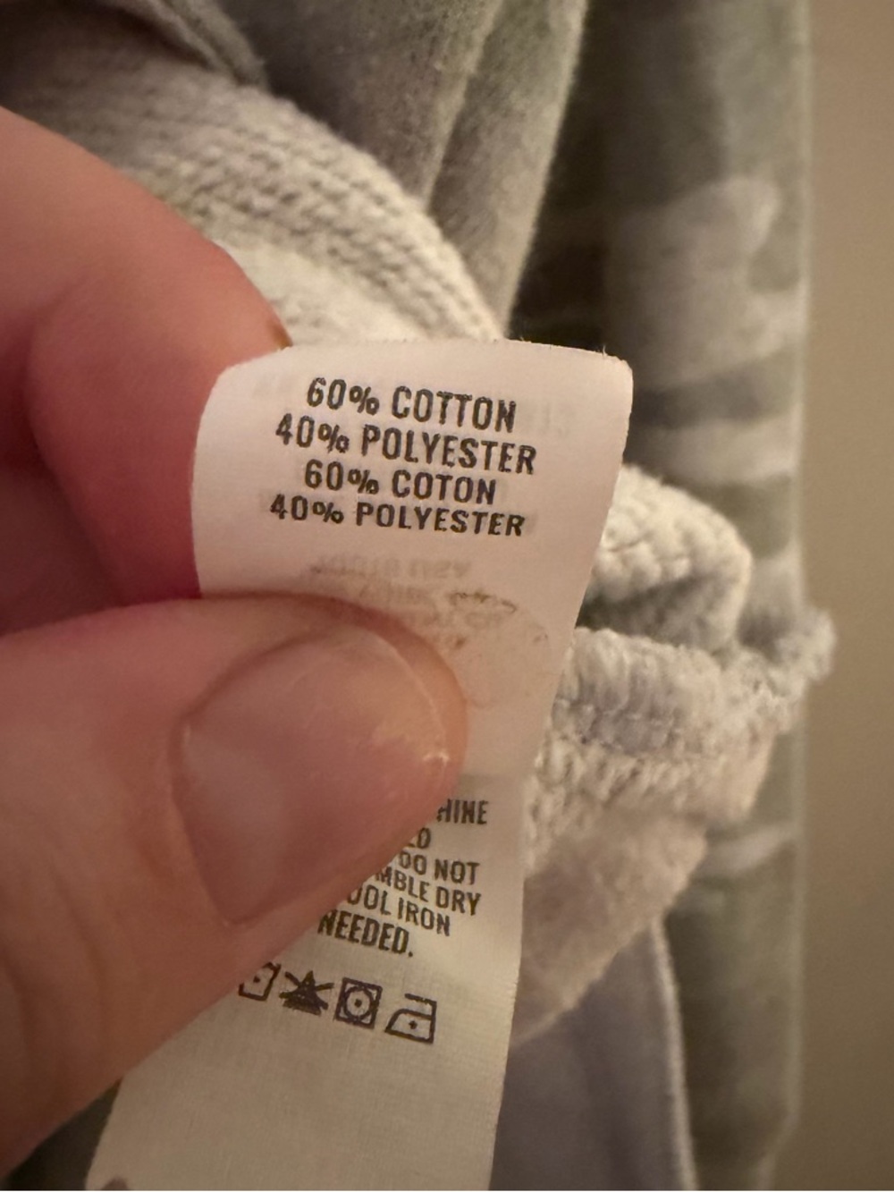 aerie Light Gray & Sage Camo Hooded Pullover, Hoodie, Size Medium NWOT - Picture 5 of 8